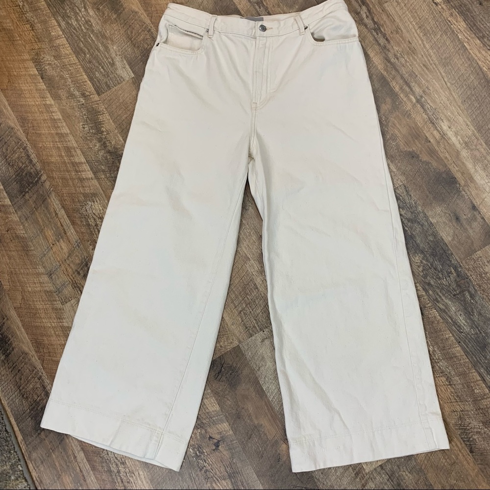 Everlane Super-Soft Summer Wide-Leg High Rise Jean 100% Organic Cotton Size 32